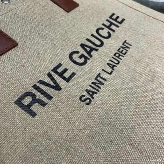 COTTON S AND RIVE N YSL SHOPPING GAUCHE IN LINEN BAG 0611